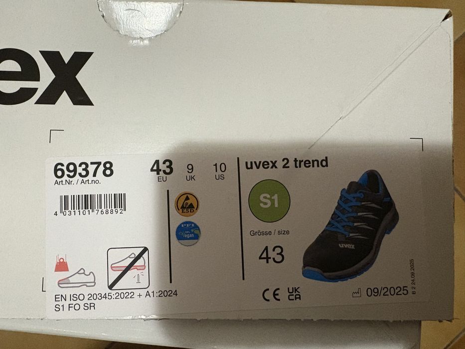 Pantofi de protectie Uvex 2 trend, S1, 69378, marimea 43