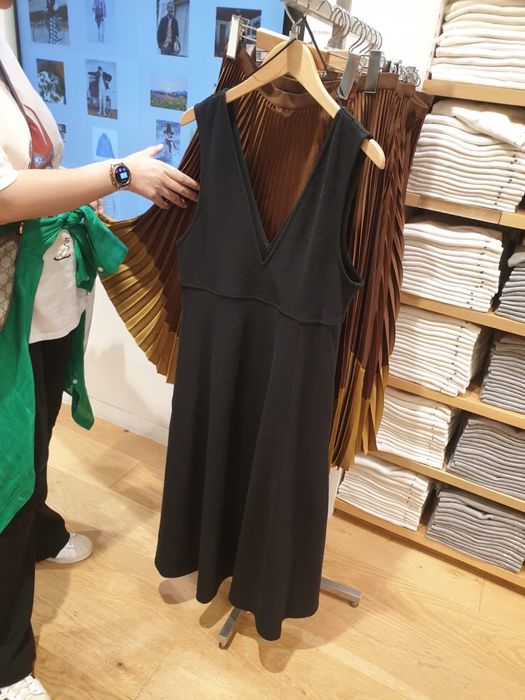 Сарафан из плотного хлопка - черный