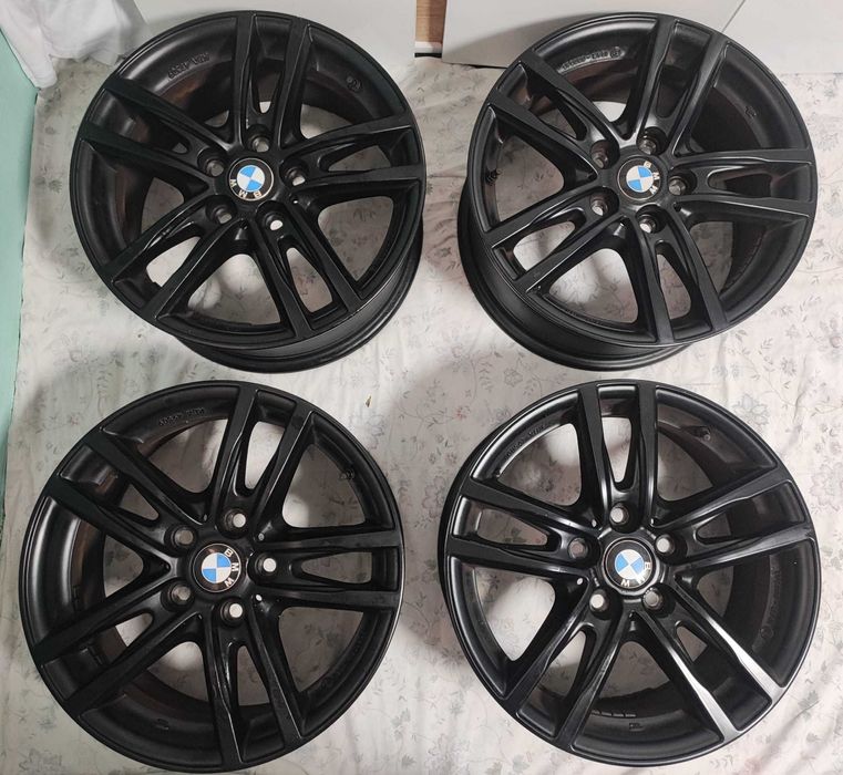 Set jante aliaj BMW 16" originale Seria 3 cu senzori TPMS HUF montați