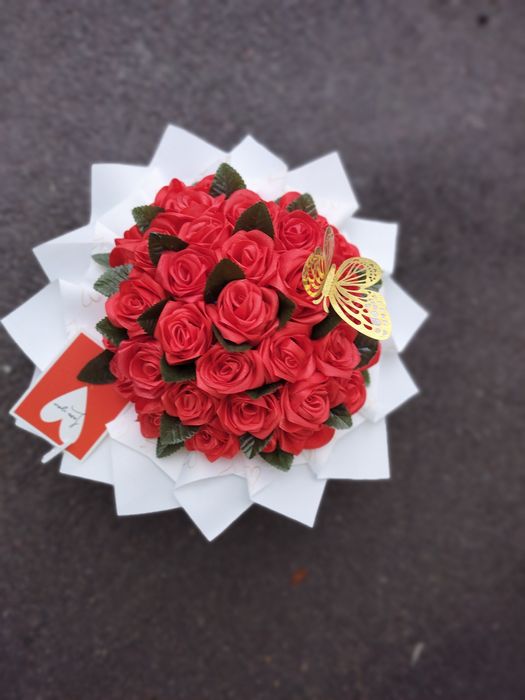 Букет из лент тюльпаны