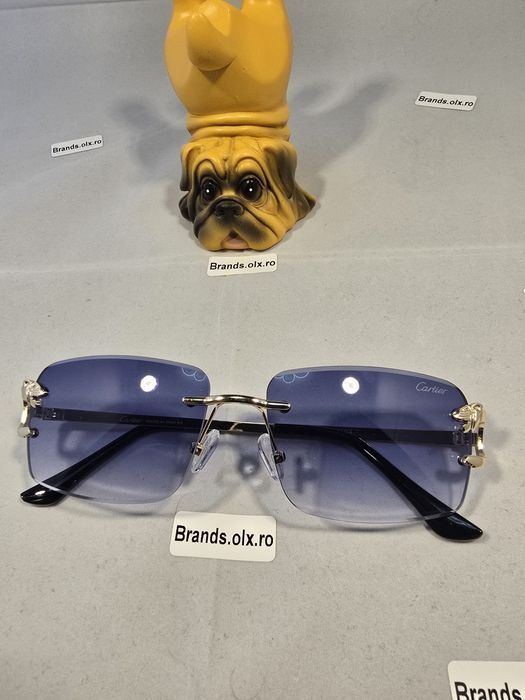 Set Ochelari de soare Cartier Rimless Blue, 17594, made in Italy