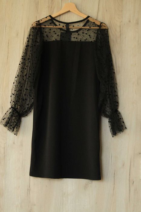 Нова дамска черна вечерна рокля Lux Luna с права кройка | размер M