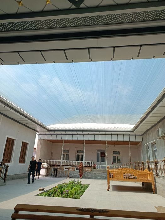 Сойа сетка баннер тент установка