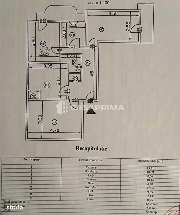 PACURARI-MOARA DE FOC-ap.3 camere,decomandat,et3/8,liber,bloc 1985!