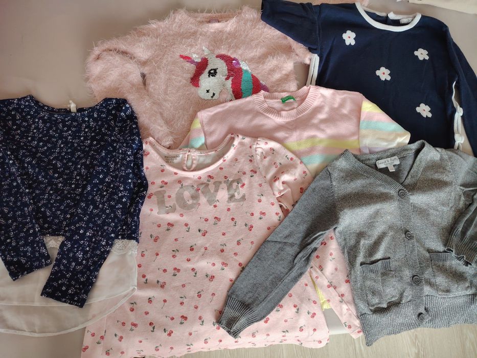 Блузи за момиче с дълъг ръкав 110-116см