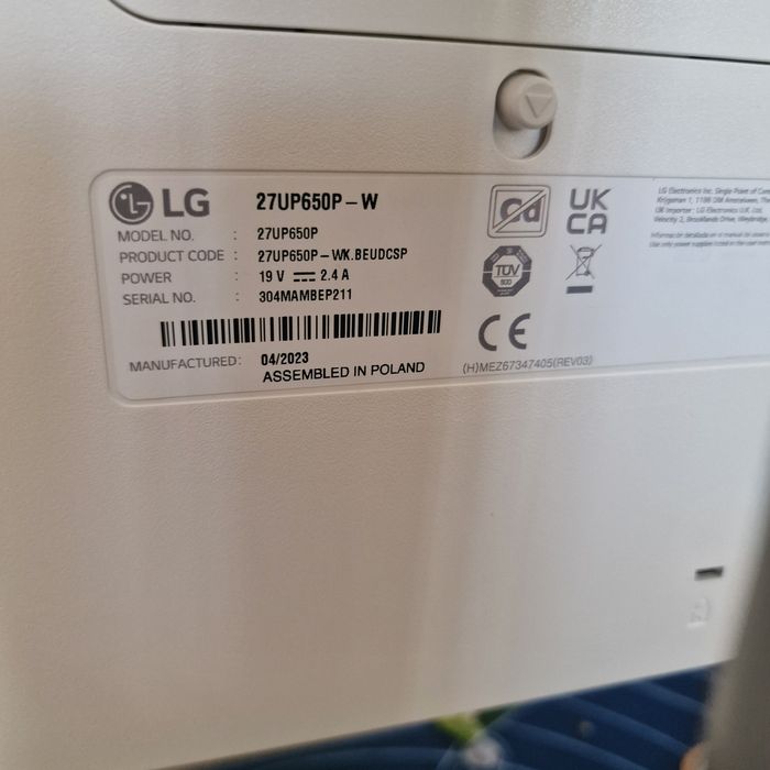 Монитор LG 27UP850K-W, 27" UltraFine, IPS, 4K UHD (3840 x 2160), HDR10