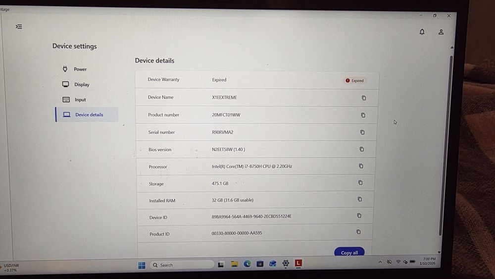 Lenovo X1 Extreme i7, 32 GB RAM