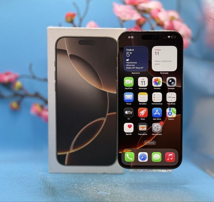 ГАРАНЦИОНЕН!!! Apple iPhone 16 Pro Max, 256GB, 5G, Desert Titanium
