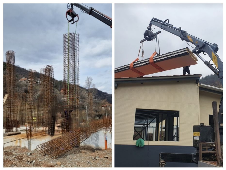 Изкопни дейности, услуги с кран, инертни материали и бетон - трудни ме