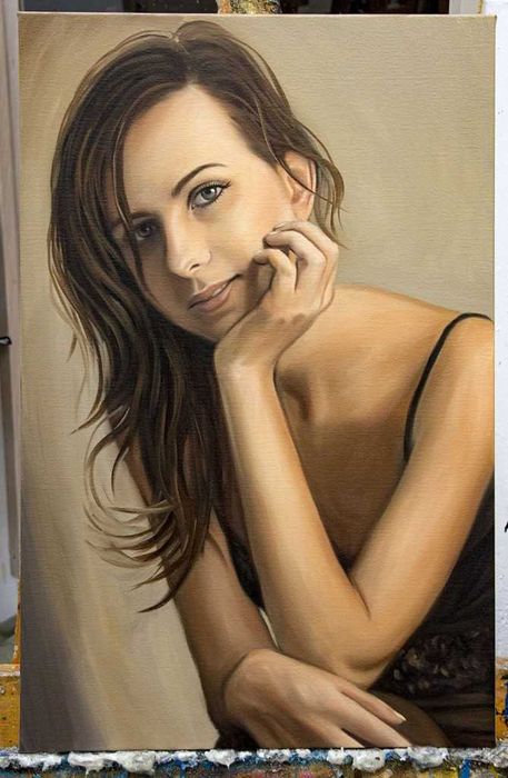 Cadoul perfect,pictura portret dupa poza