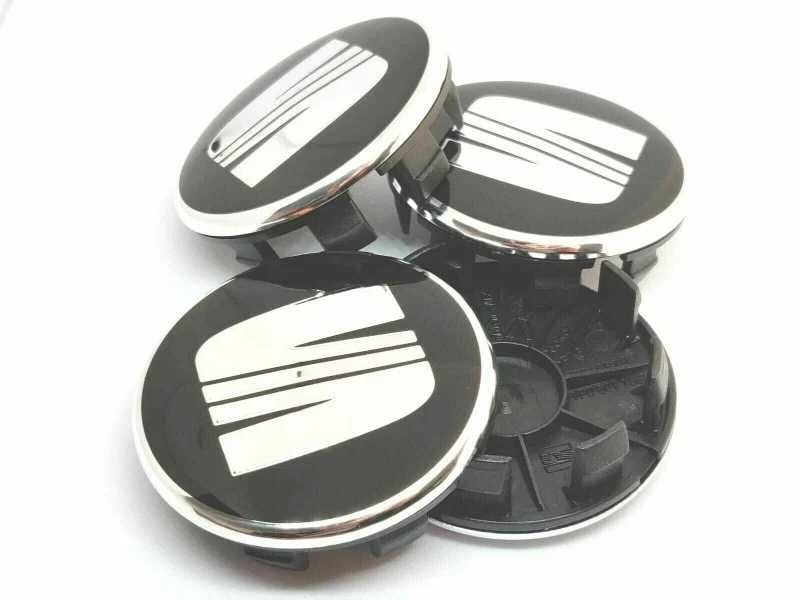 Embleme Capace Roti Sigle Jante Seat 63mm, Negru / Rosu, 1P06601165