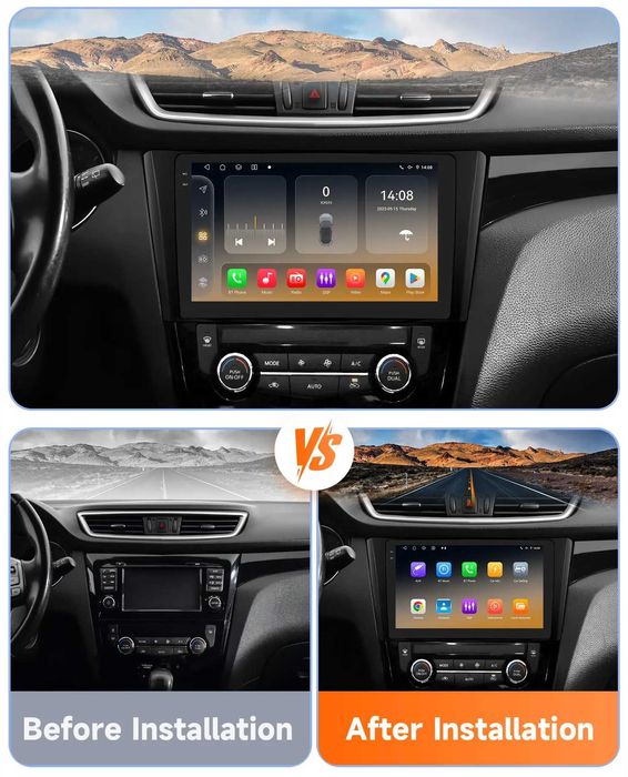 Мултимедия 10″ Android 14 за NISSAN X-TRAIL III 3 CARPLAY навигация