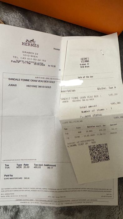 Hermes oran sandals