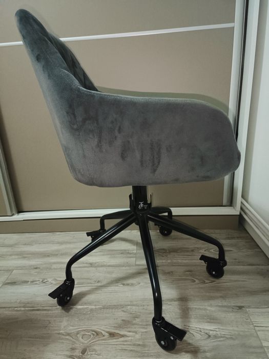 Vand Scaun de Birou / machiaj  Dr.Home Tommy - Catifea - Gri