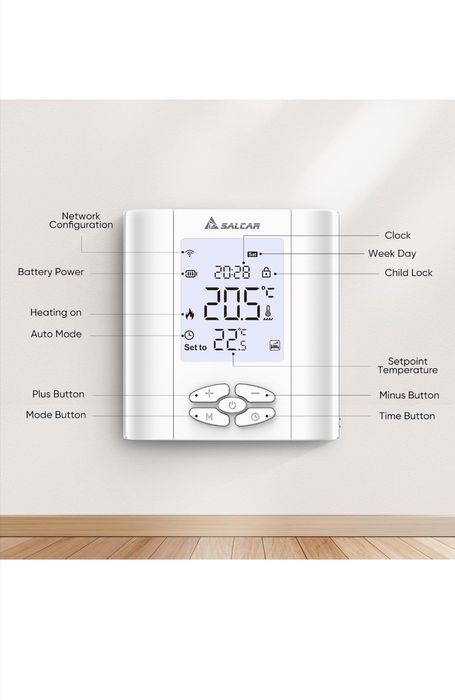 Termostat WiFi centrala, încălzire pardoseala, tuya, Smart Life
