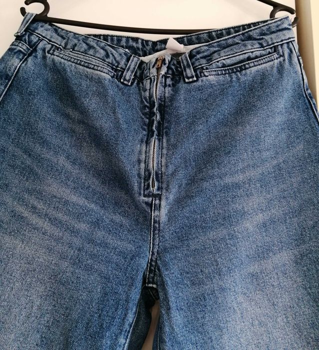 Blugi H&M denim damă HM large size talie cu croiala înaltă