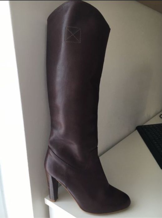 Уникални ботуши естествена кожа Zara Зара