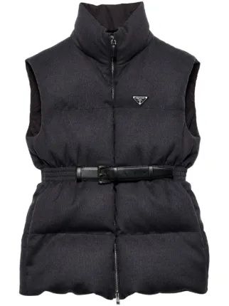 Prada belted padded gilet
