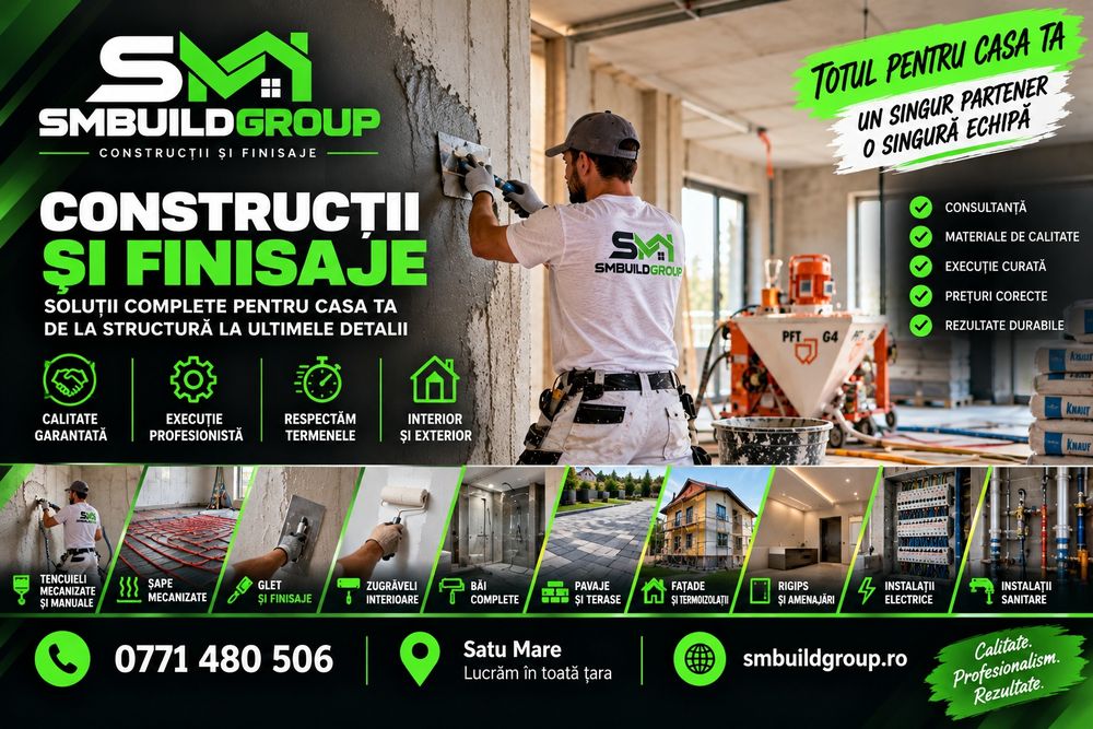 Renovari Complete Satu Mare | Interioare, Fatade, Instalatii, Pavaje, Tencuieli, Sape