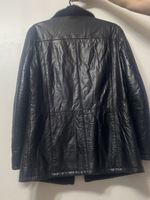 Кожаная дубленка