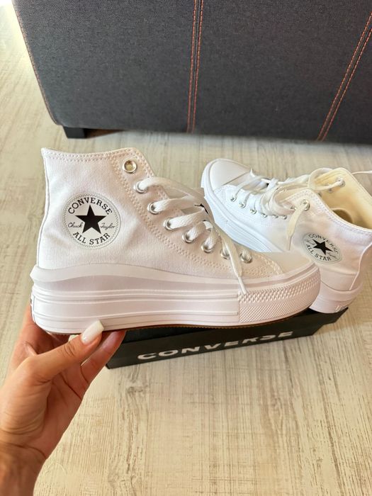 Tenisi  Converse Chuck Taylor All Star Move Hi Alb  mărimea 37, 259 lei Noi !!! Cadou!!!