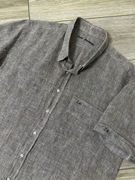 Фирменная рубашка материал Лён. Размер - L
