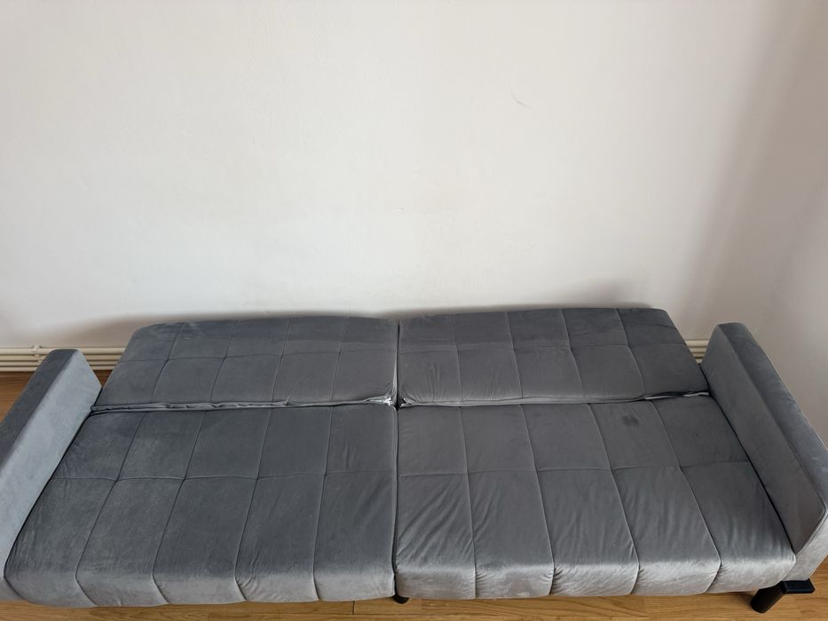 vidaXL Canapea Extensibilă Pat de Oaspeți Canapea Pat cu Funcție de Dormit 2-în-1 Canapea 2 Locuri
