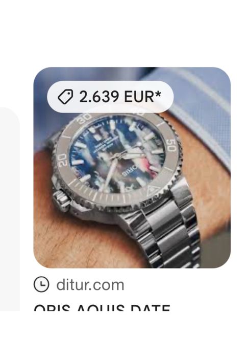 Ceas ORIS Aquis Date Upcycle nou nout,original 100% !!