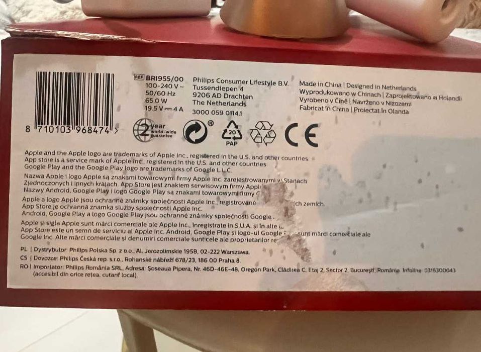 Epilator IPL Philips Lumea Seria 9000 BRI955/00, Senzor Smartskin, Nou