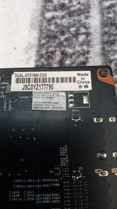 Nvidia Geforce GTX 1060 3GB DDR5