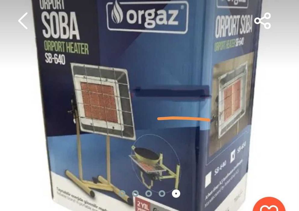 Газова печка за отопление с стойка 3000w