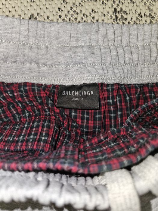 Balenciaga double waist shorts grey