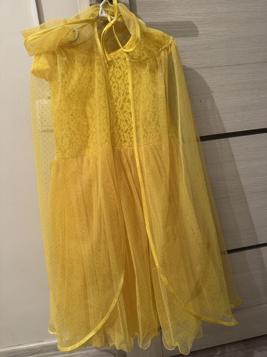 желтое платье для девочки 5-7 лет