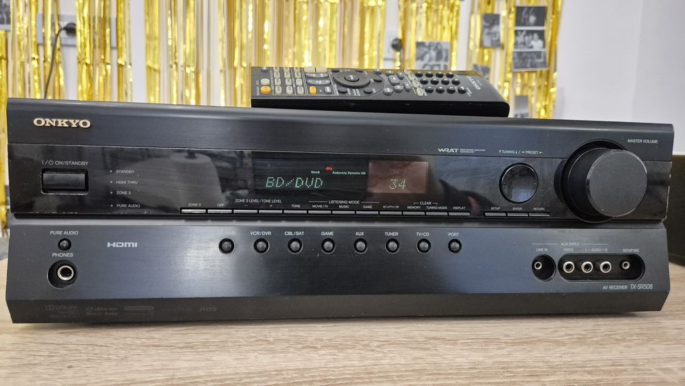 Receiver Home Cinema Onkyo TX-SR508 7.1 HDMI + telecomanda