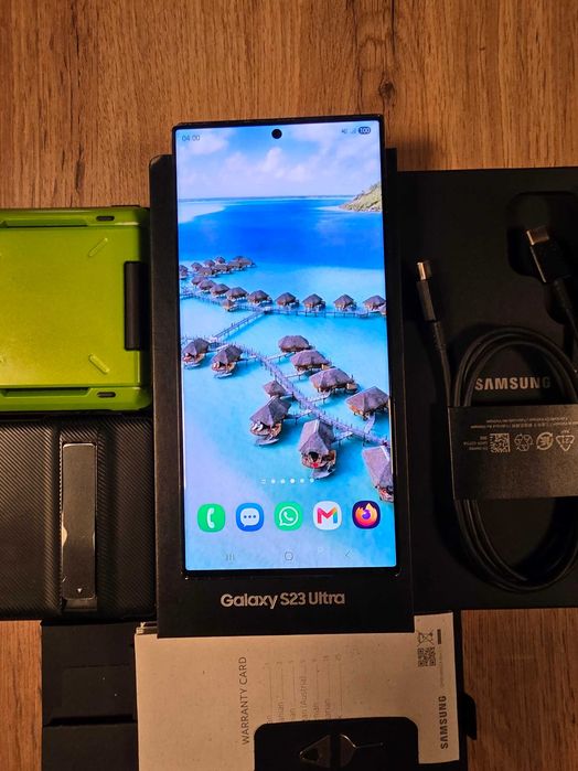 Samsung S23 ultra, 256GB, 8GB RAM, Phantom Black, pachet complet + huse, stare foarte buna, 100% functional