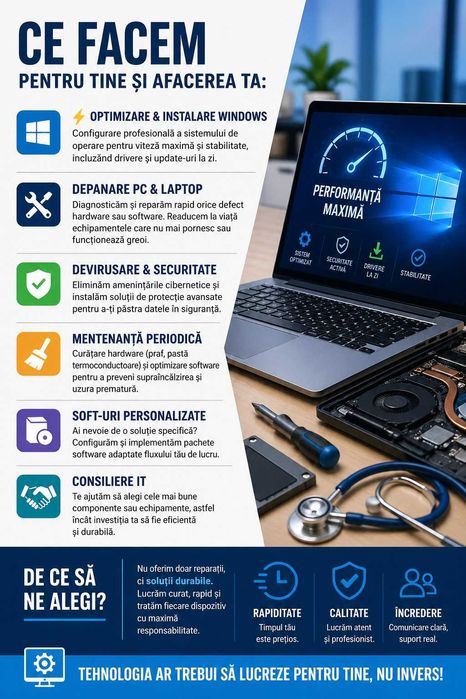 Soluții IT complete pentru tine și afacerea ta
