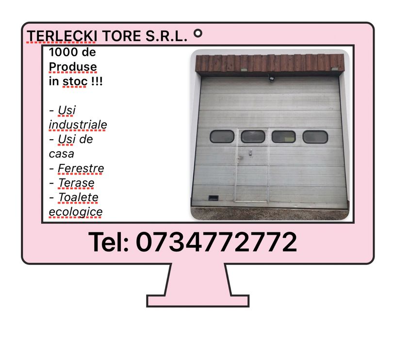USA SECTIONALA INDUSTRIALA poarta hala garaj  H 400 x L 400 Garantie