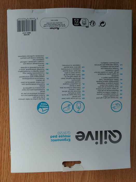 Mouse  pad ergonomic model QILIVE Q9720, material textil