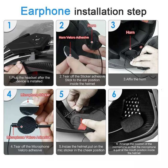 Ejeas E1PRO интерком за мото каска водоустойчив