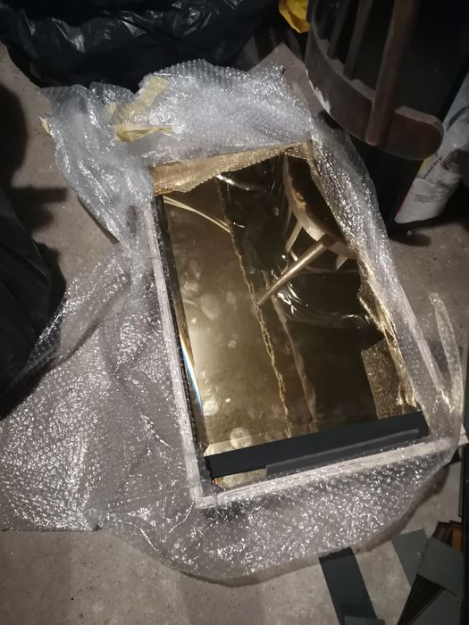 Oglinda sticla aurie