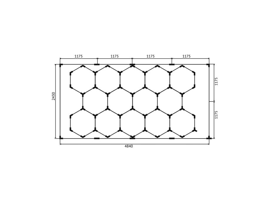 Set lumini LED HEXAGONALE 2430mm*4835mm Cod: ONE1