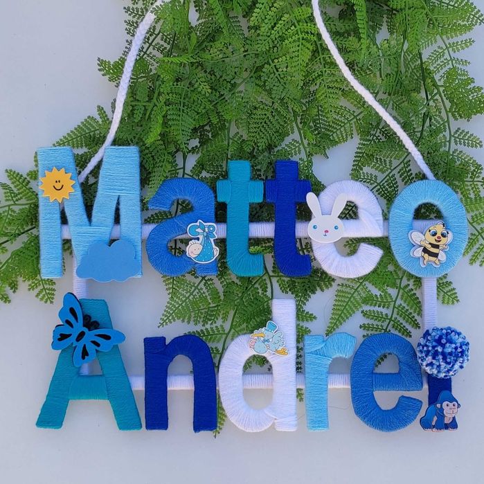 Nume colorate handmade