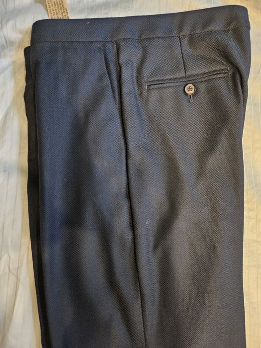 Pantaloni Massimo Dutti, lana, bleumarin,noi, 36