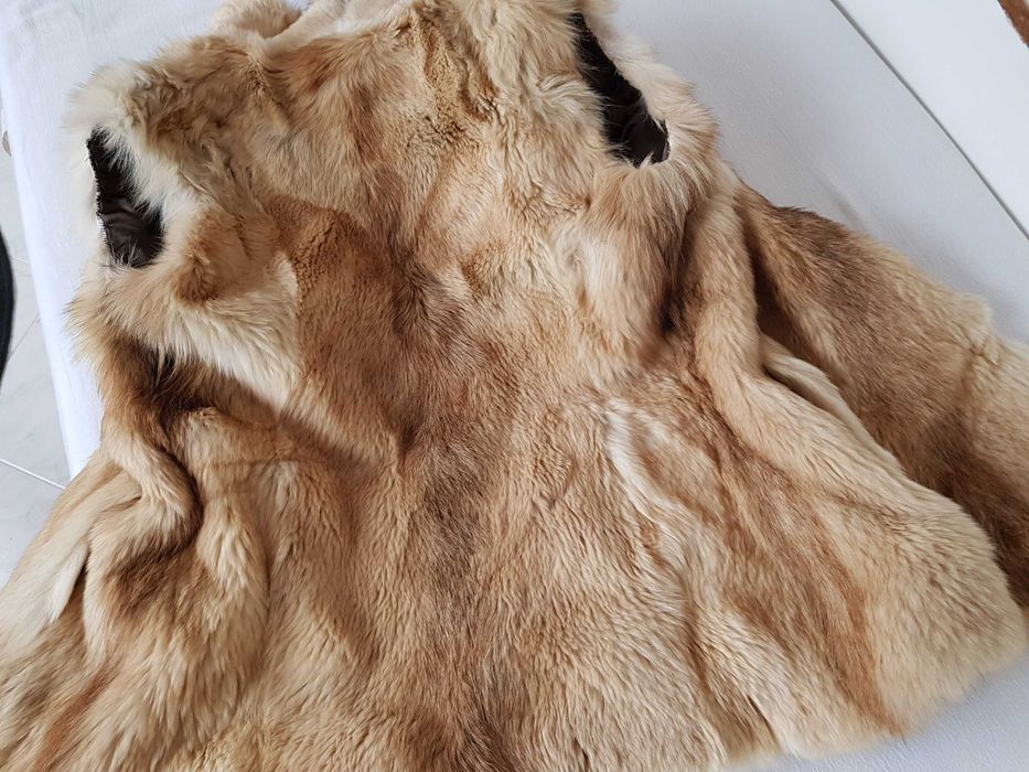 Дамски елек естествен косъм - размер М-Л