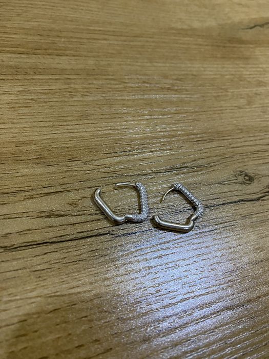 Серьги из серебра 925 пробы с цирконием