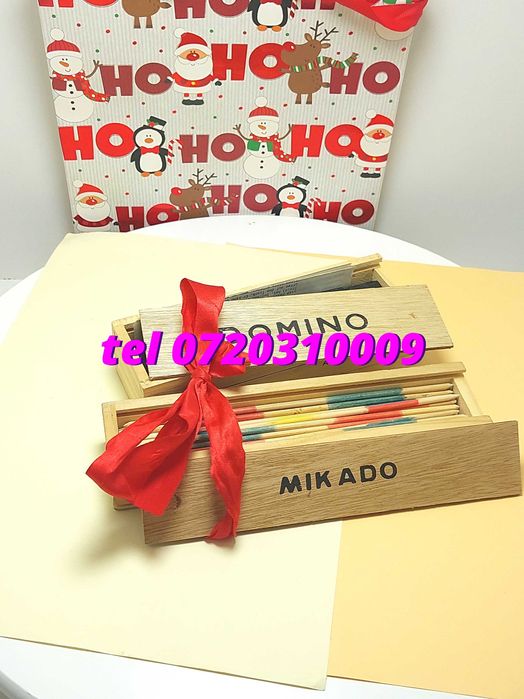 Pachet Cadou  Joc Marocoo mikadoSi Domino  Transport Gratuit