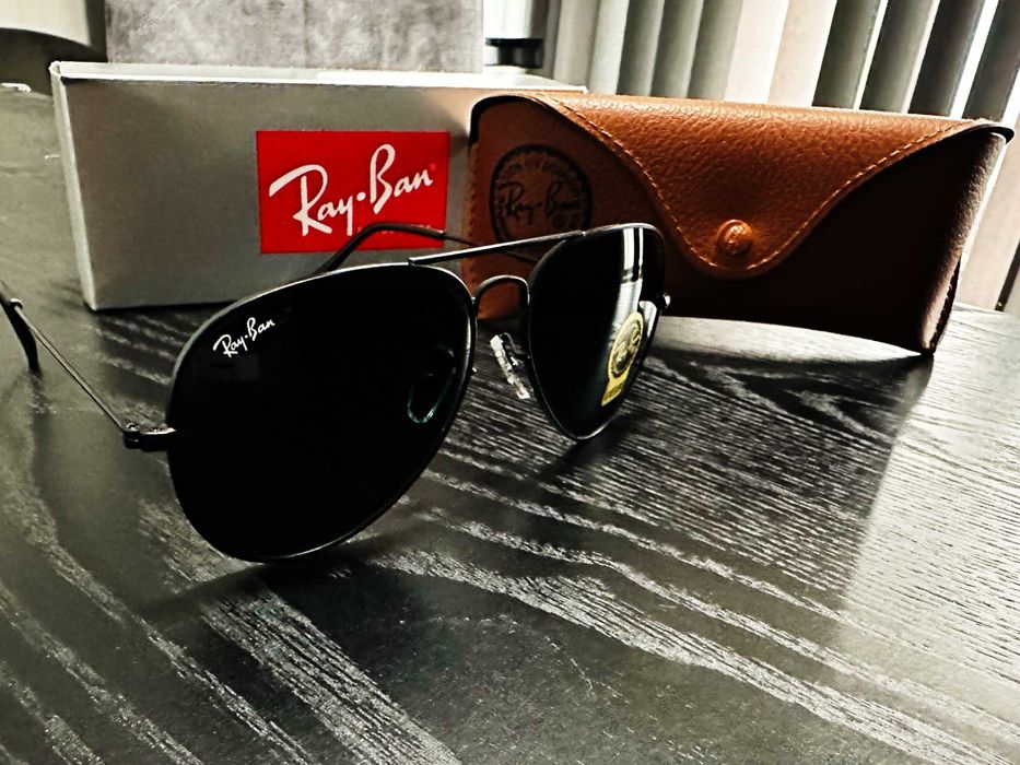 Ray-Ban Aviator Large Metal II оригинални слънчеви очила с кожен калъф