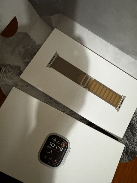 Apple - Watch Ultra2 v2 Cell, 49 mm, M, Natural Titanlum Tan Alpine Loop