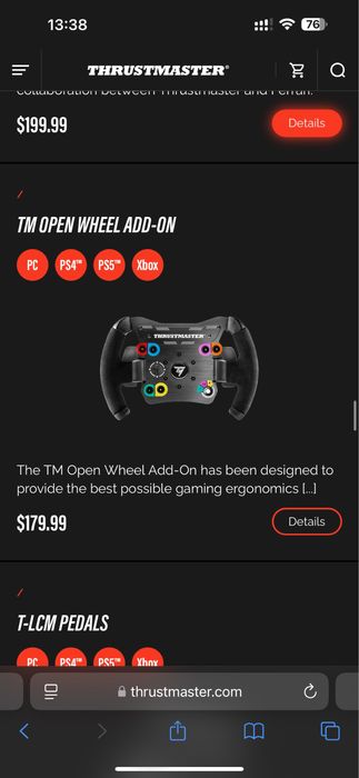 Руль Тhrustmаstеr TM OPEN WHEEL ADD-ON