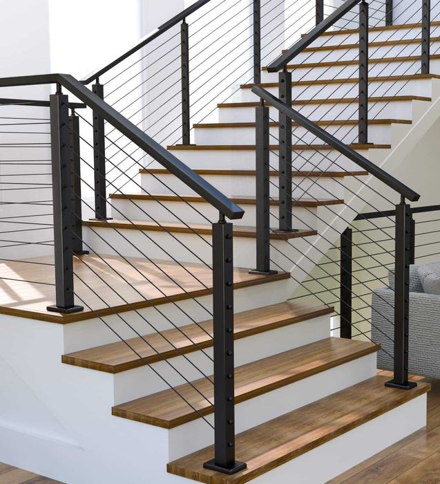 Balustradă pe cablu minimalistă – pentru terase, balcoane, scari